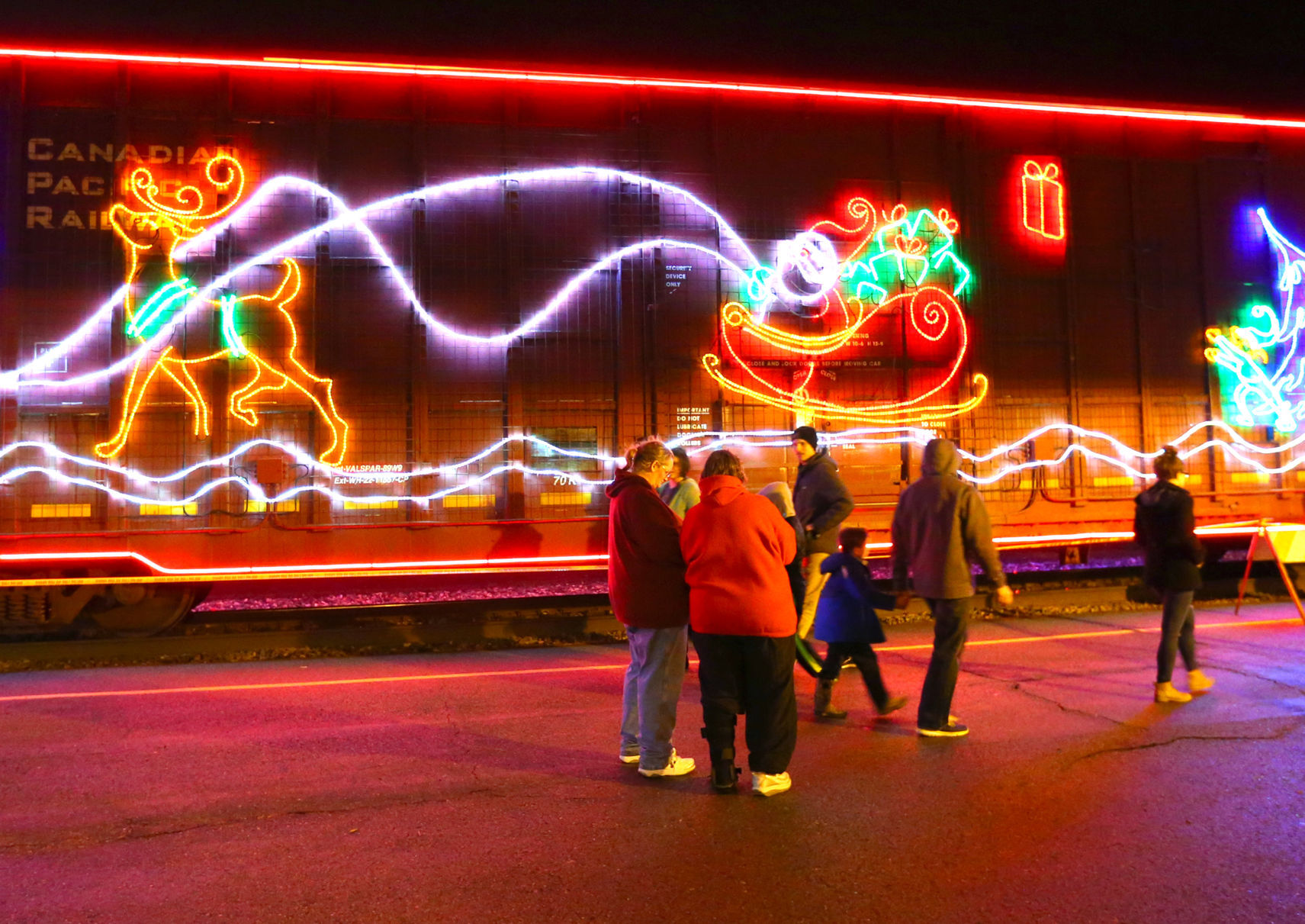 Holiday Train stop in Tomah